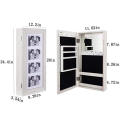 15x28 inch White Photo Frames Jewelry Armoire Wall Mounted Cabinet 4 Picture Display Cabinet Villous Render Inside Bedroom Gift